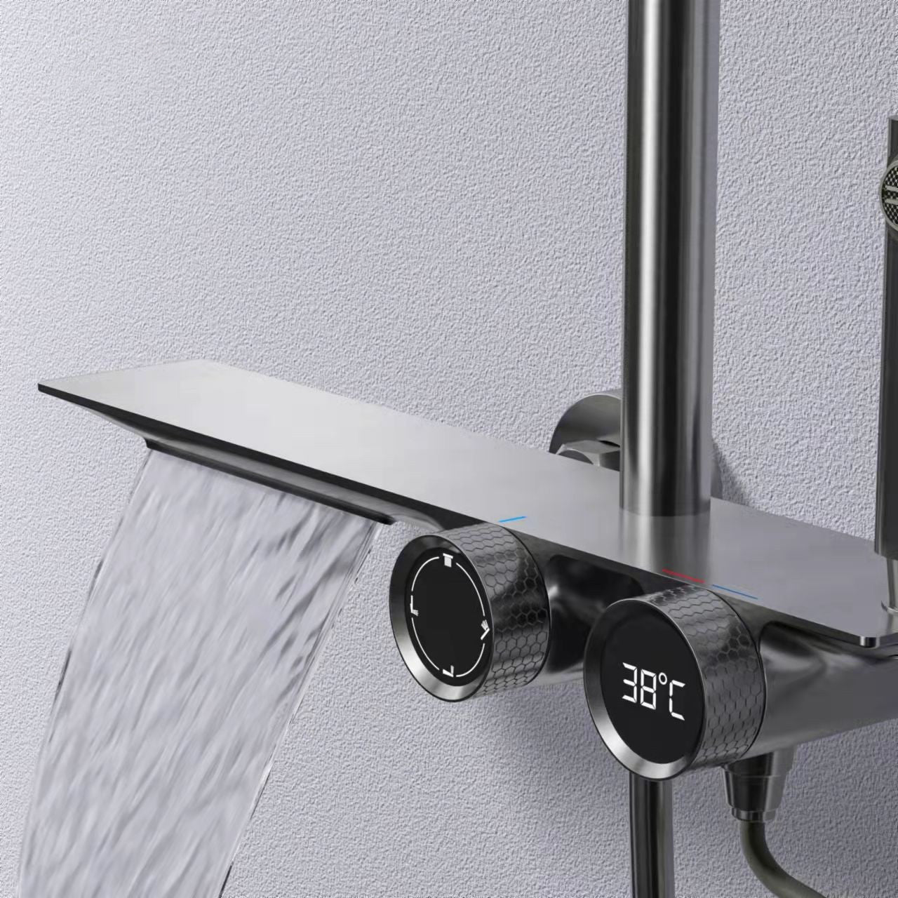 TS-S105 High-End Tomahawk Four-speed Pulse Massage One-button One-control Four-function Shower Set