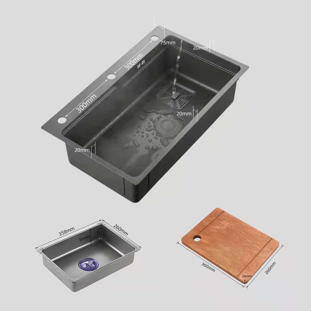 Tesrin YN-K001 Luxury Kitchen Sink with Digital Display and Waterfall Design