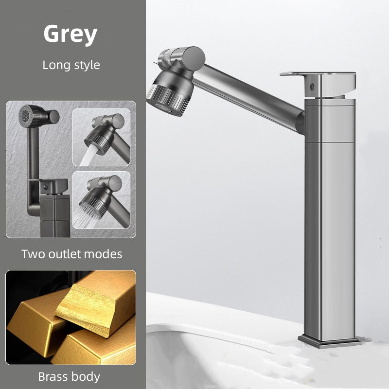 TS-T003 Bathroom Rotatable Multi-Derectional Faucet With 2 Water Outlet Mode