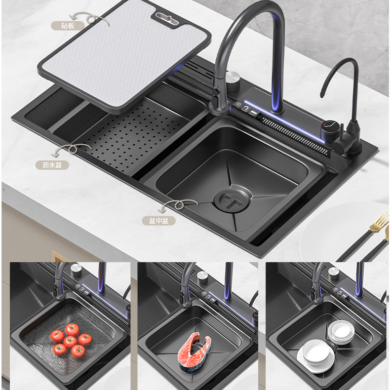 Tesrin YN-K103 Luxury Kitchen Sink with Digital Display