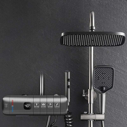 Tesrin TS-S104 Deluxe Shower System with Digital Display and Piano Button Design